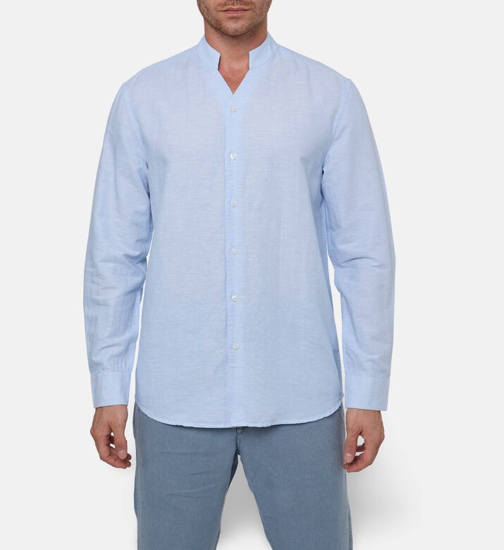Galeries Lafayette Shirt Hcali, Blue, 39-40, Model View