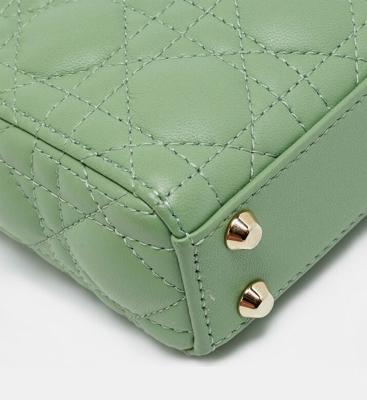 Dior Preowned Dior Green Micro Lady Dior Tote, Packshot View