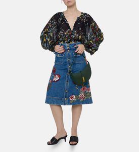 Alice and Olivia All-over Floral-print Long-sleeve Blouse, Model View