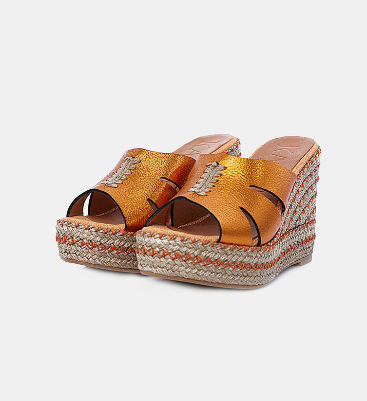 Wedge-heeled Jute Mule