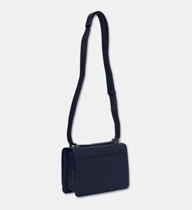 Camille Fournet Signature Calf Leather Pleated Shoulder Bag, Indigo, Packshot View