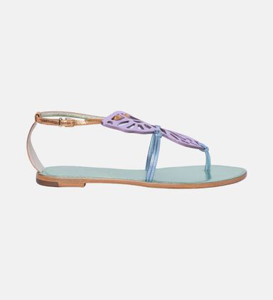 Butterfly Metallic Flat Sandals