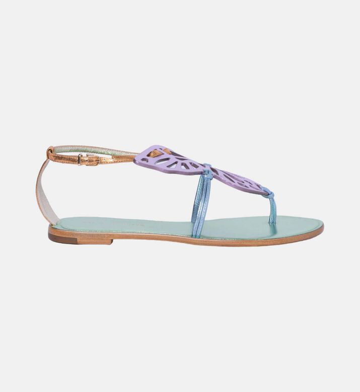 Butterfly Metallic Flat Sandals