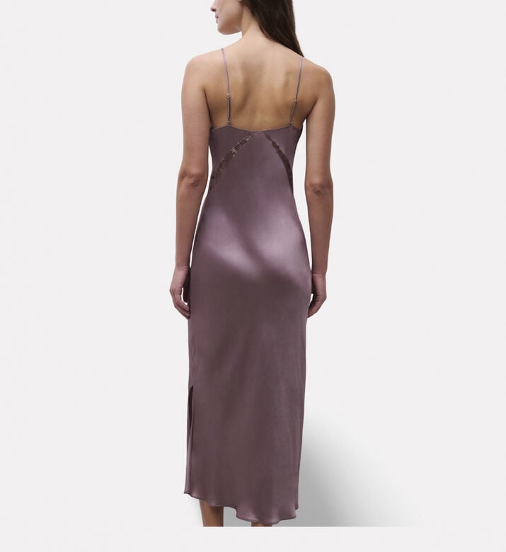 Chantelle Embroidered Tulle Satin Nightdress, Model View
