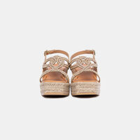 Riad Raffia Wedge-heel Leather Sandals