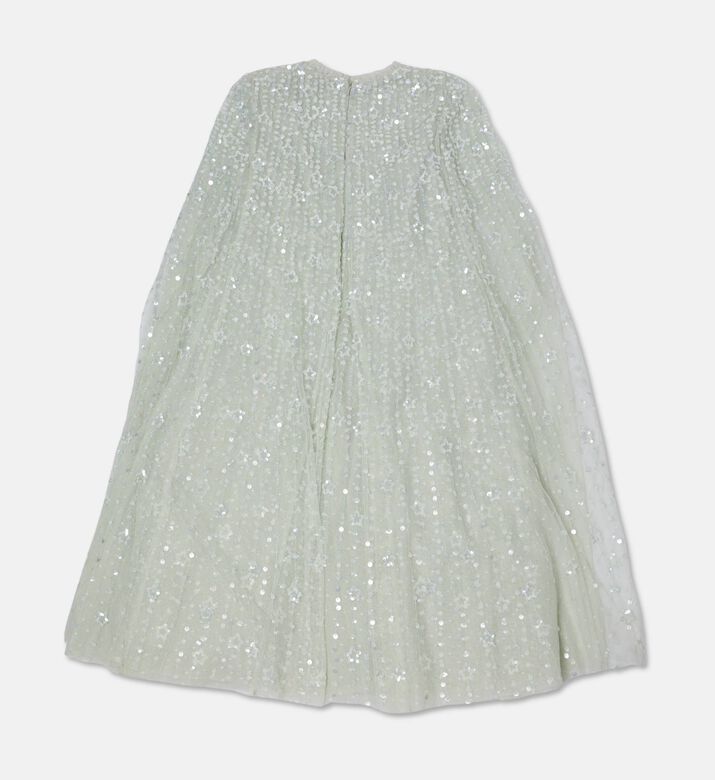 Needle And Thread Raindrop Cape All-over Sequin Dot Mini Dress, Packshot View