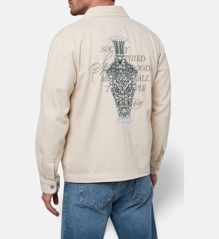 Les Deux Logo-embroidery Patch Pocket Shirt, Model View