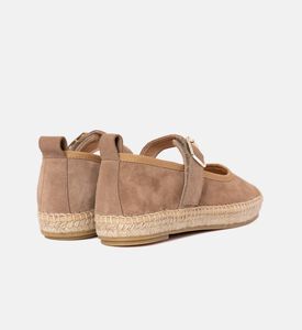 Buckle Strap Jute Sole Ballerina