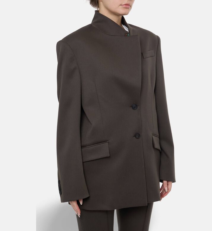 The Attico High-neck Button-up Jacket, Model View