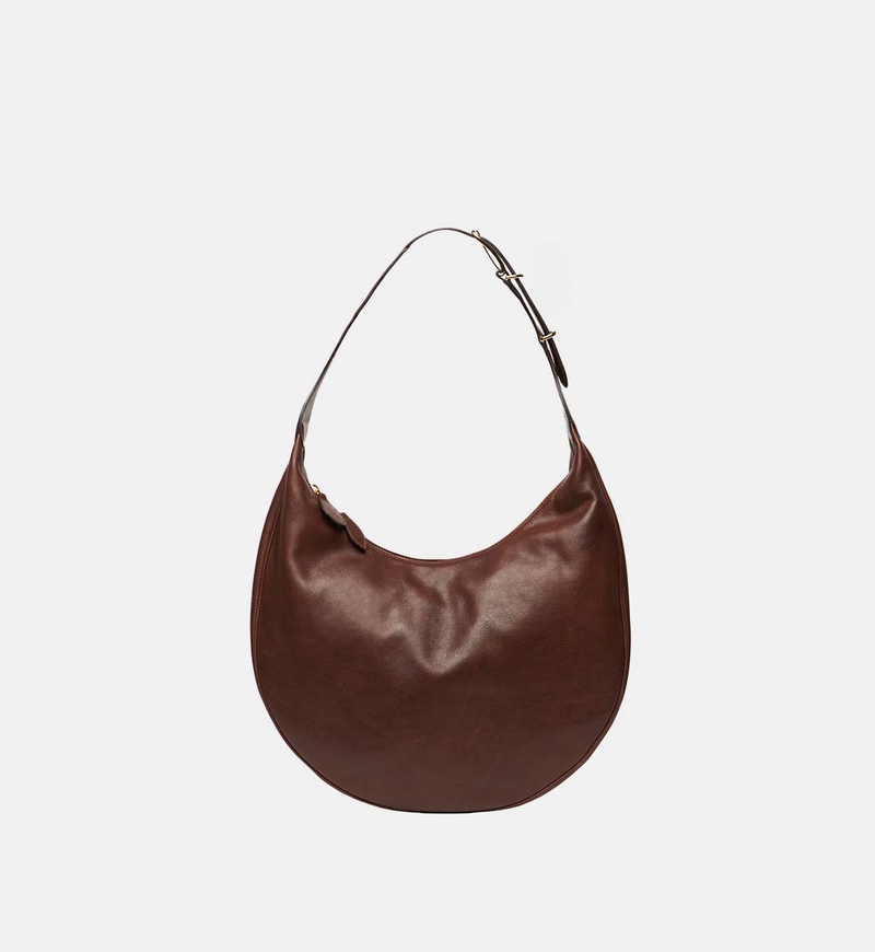 Leather Crescent-shape Bag