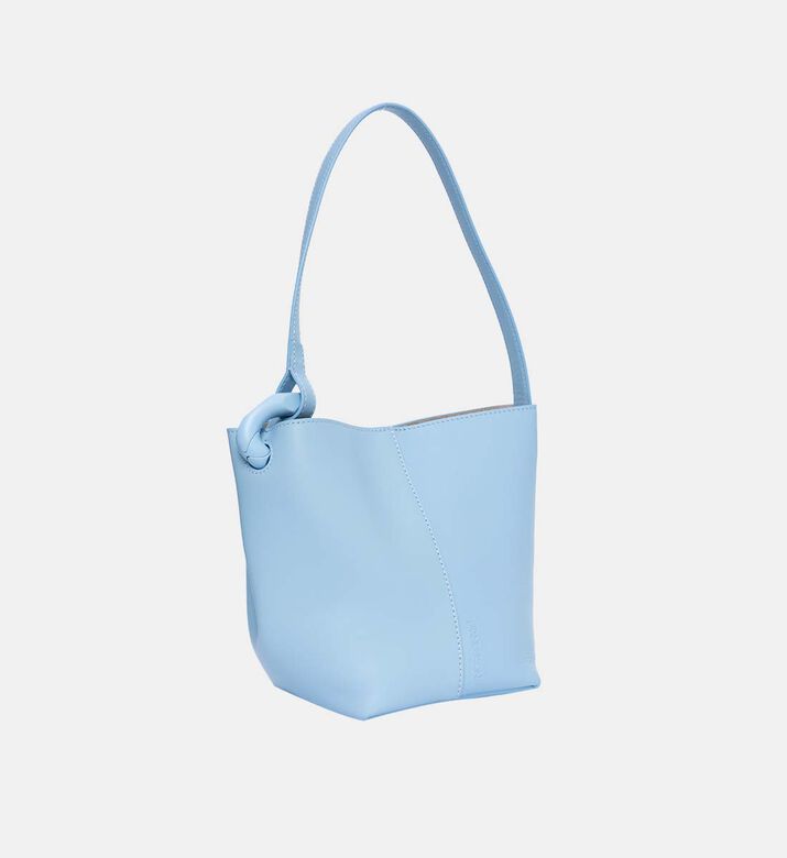 Leather Corner Bucket Bag