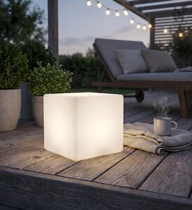 Home Deco and More Resin Led Ligh Cube 35x35x35 Cm, Packshot View