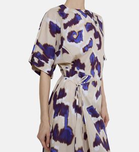 فستان إكوادور قطن بوبلين بطبعة