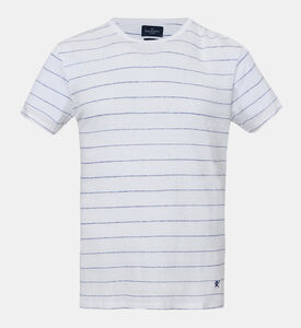 Linen Stripped Classic-fit T-shirt