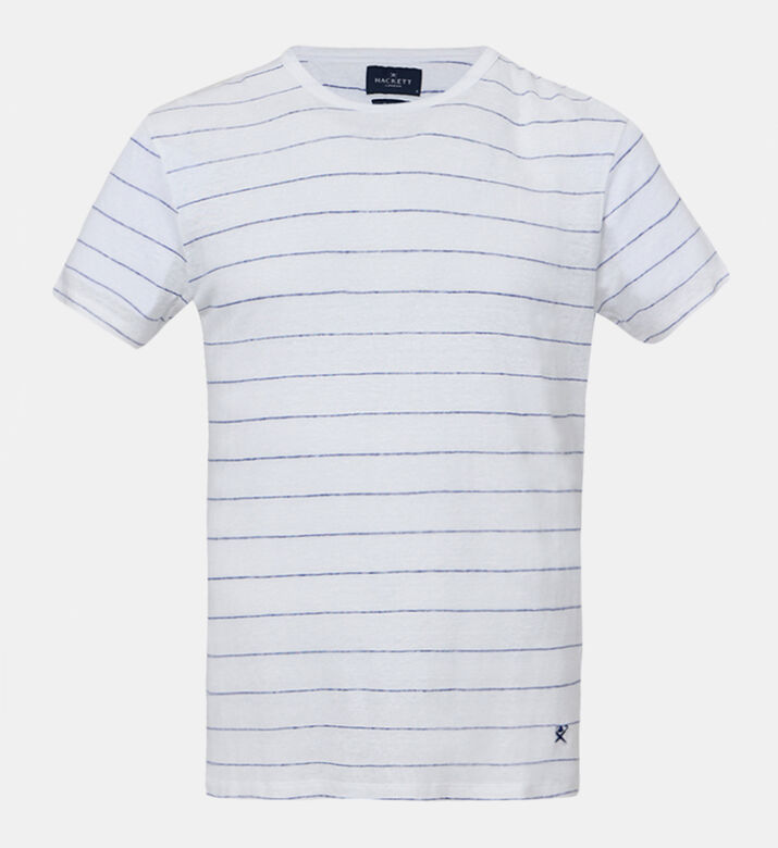 Linen Stripped Classic-fit T-shirt