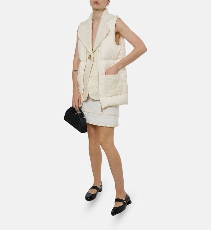 Edward Achour Paris Button-detail Zip Fastening Sleeveless Vest, Model View Edward Achour Paris Button-detail Zip Fastening Sleeveless Vest, Model View