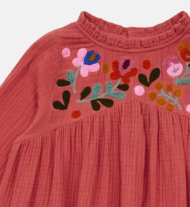 فستان شاش مزدوج من خشب الورد السعيد