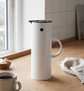 Stelton Handled Vaccum Jug, White, 1-l, Packshot View