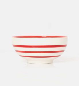 Easy Life Hand-painted Ceramic Bowl, Red, Packshot View