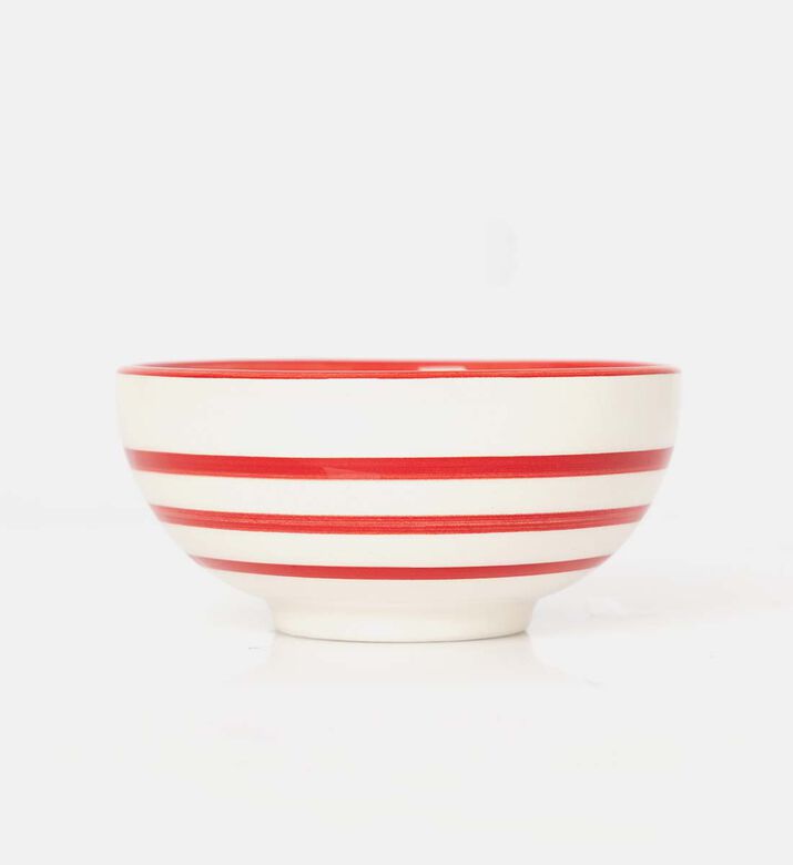 Easy Life Hand-painted Ceramic Bowl, Red, Packshot View