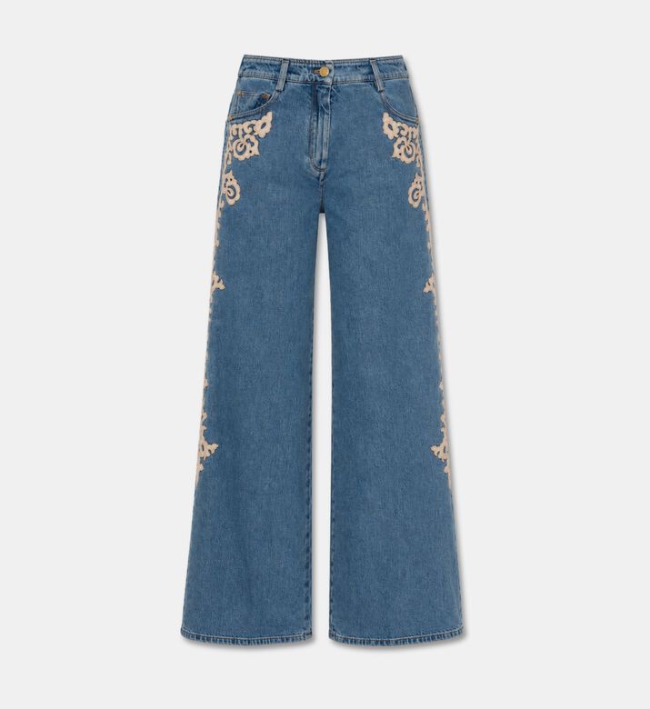 Forte-Forte Embroidered Straight-leg Denim Jeans, Packshot View