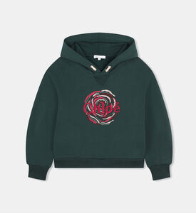 Fleece Logo-embroidery Hooded Sweater Fleece Logo-embroidery Hooded Sweater