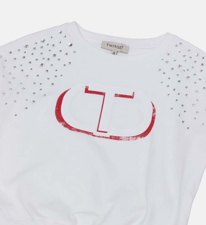 Rhinestone Boxy Sweatshirt