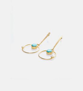 Long Round-shape Turquoise Earrings