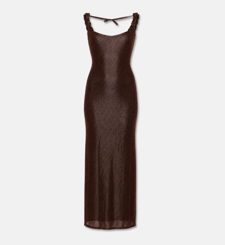 JW PEI Rhinestone Twisted-strap Open-back Maxi Dress, Packshot View