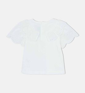 Eyelet Lace-trim Blouse