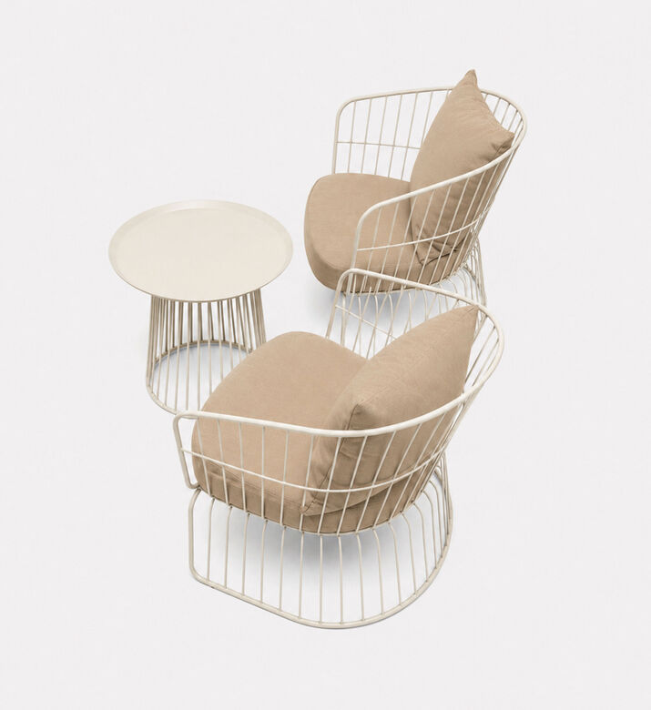 Home Deco and More Fresco White Patio Set, Packshot View
