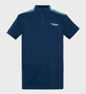 Cotton Colour Block Design Polo Shirt