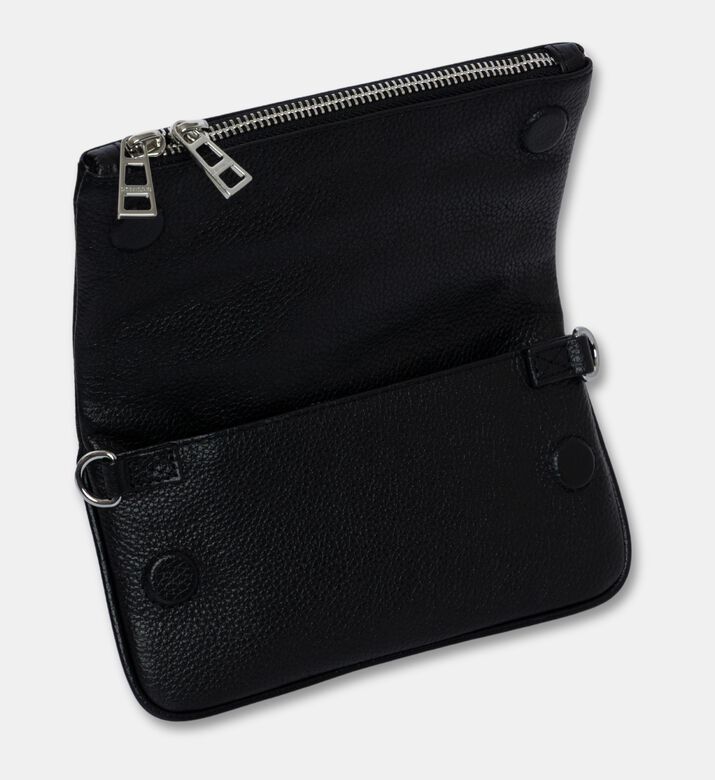 Zadig et Voltaire Embellished Logo-detail Crossbody Flap Bag, Black, Packshot View