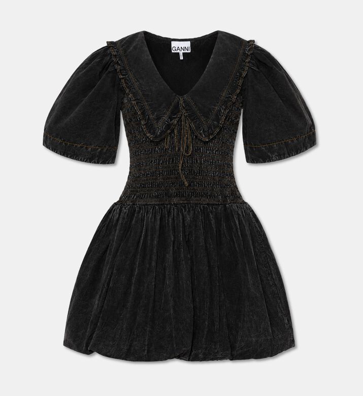 Ganni Cotton Mini Bubble Dress, Packshot View