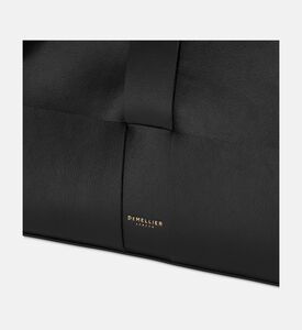 Demellier Woven Leather Tote Bag, Black, Packshot View