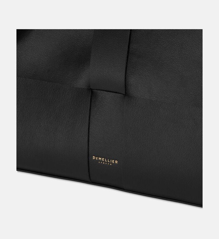 Demellier Woven Leather Tote Bag, Black, Packshot View