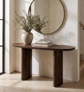 Versmissen Durban Eucalyptus Wood Console Table, Packshot View