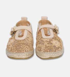 Kanna Lace Mary Jane Espadrilles, Camel, Eu-41, Packshot View