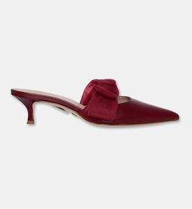 Atana Satin Bow Side Tie Mules, Packshot View
