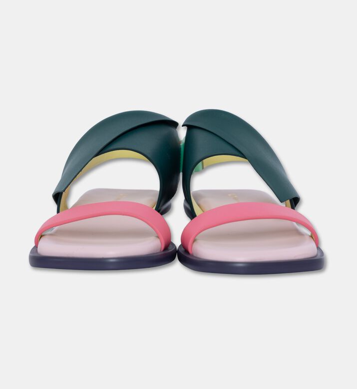 UN United Nude Cow Leather Asymmetrical Straps Sandals, Green, Eu-36, Packshot View
