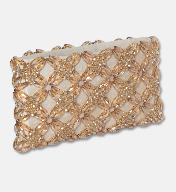 0711 Tbilisi Rhea Rectangular-shaped Clutch, Champagne, Packshot View