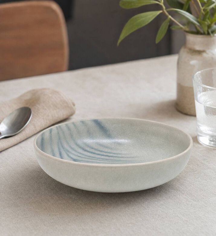 Salt and Pepper Kentia Soup Bowl, Model View