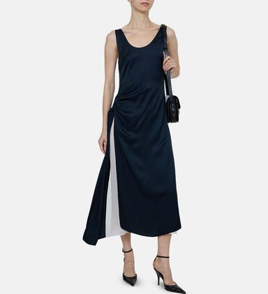 Maxi Slit Side Bow Palazzo Pants