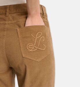 Luisa Spagnoli Ogniora Gold-tone Button Straight-leg Jeans, Brown, 46, Model View