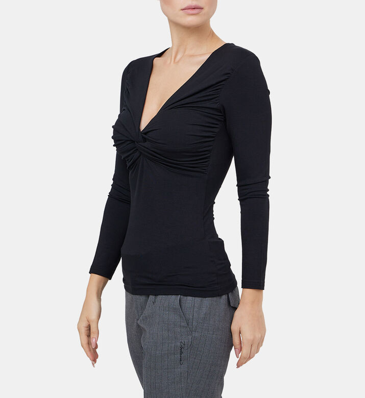 Otis Draped Bow Jersey T-shirt