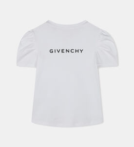 تيشيرت قطن بأكمام منتفخة الإنترلوك