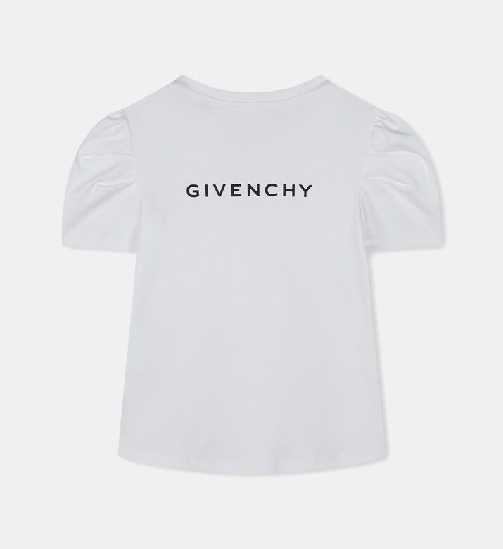 Cotton Interlock Puff-sleeves T-shirt