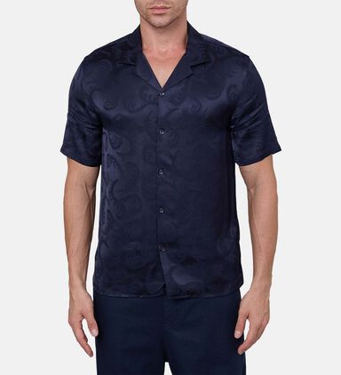 Feather Pattern Short-sleeve Shirt