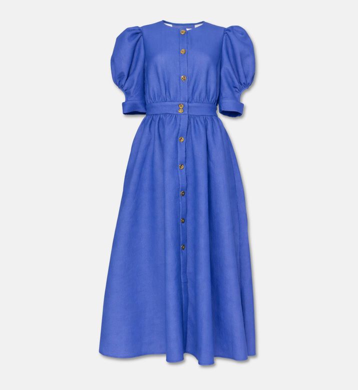 Poca and Poca Puffy Sleeve Flowing Maxi Dress, Packshot View