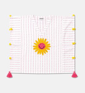 MiniMill Girls Pink Smiley Sun Coverup, Packshot View